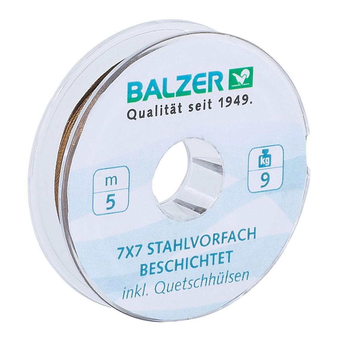 Image of Balzer 7x7 Stahlvorfach 5m beschichtet - Stahlvorfach bei fischen.ch