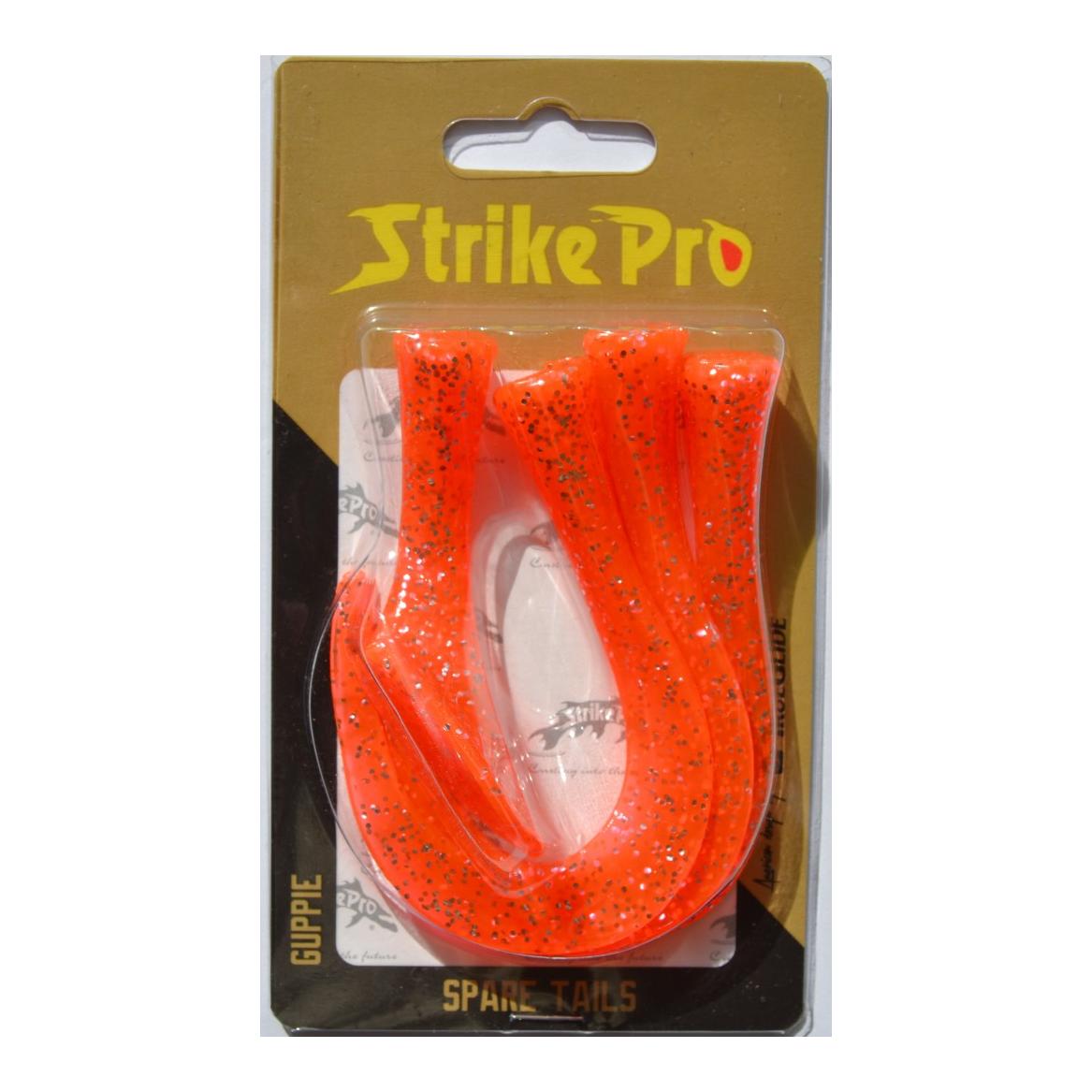 Image of Strike Pro Guppie Jr Spare Tails Orange Glitter bei fischen.ch