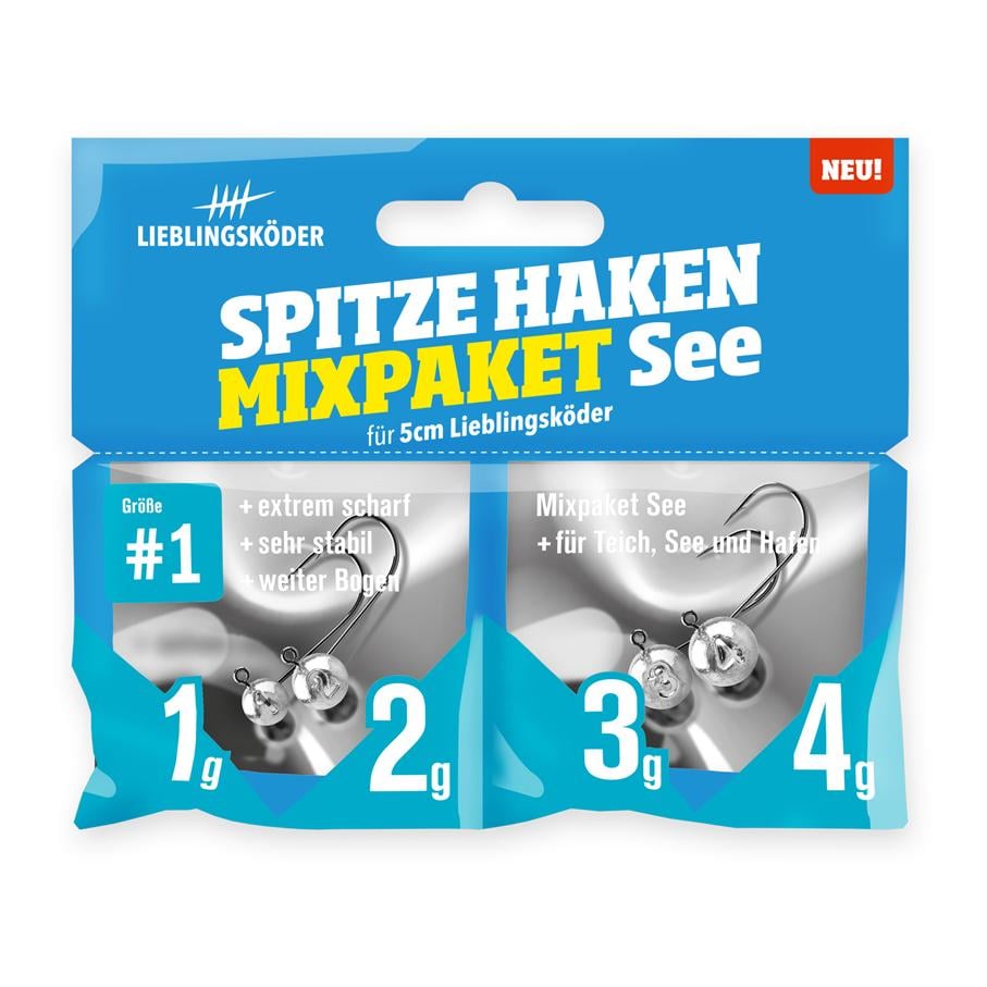 Lieblingsköder Spitze Haken Gr.1 Mixpaket See - Jigkopf
