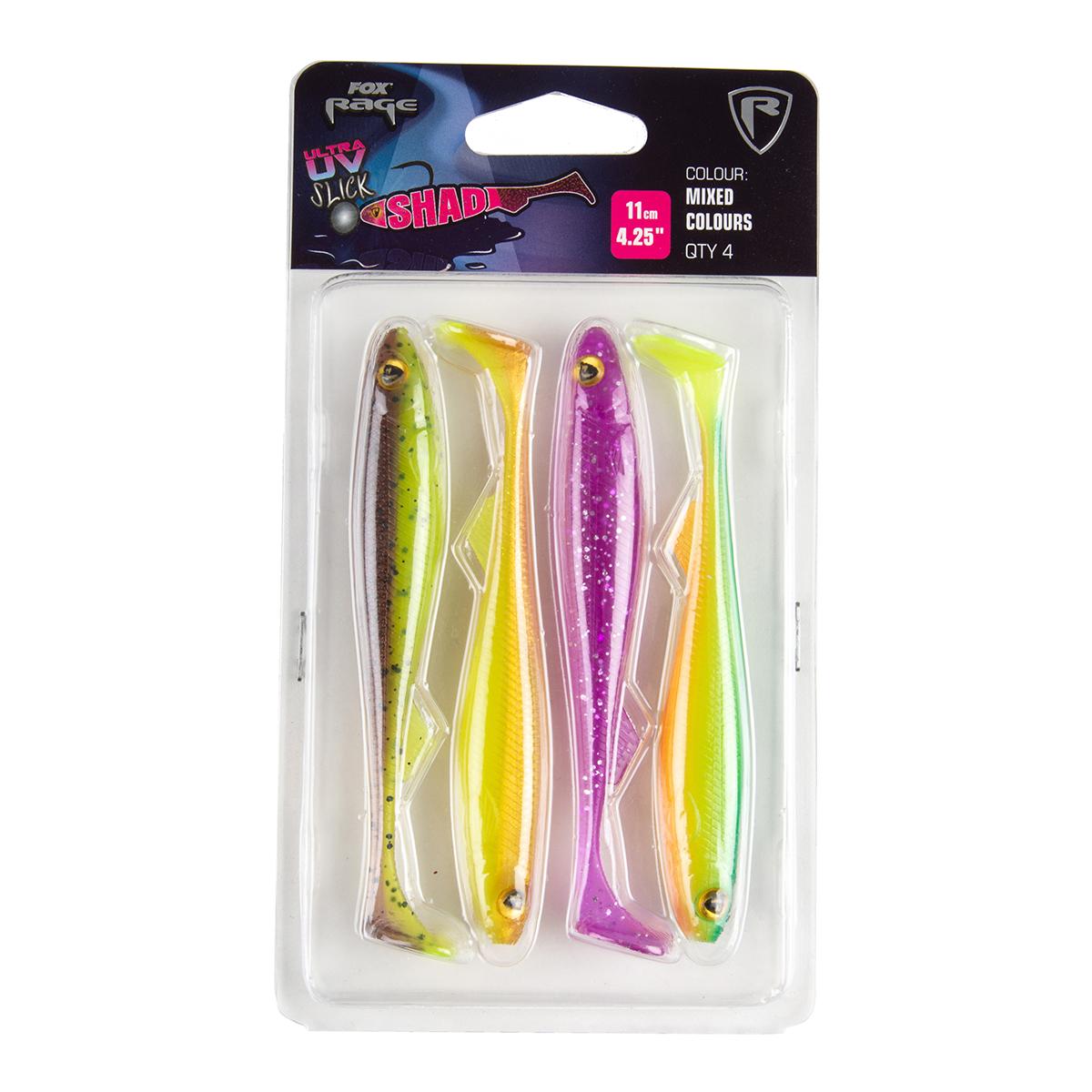 Ultra UV Slick Shad Mixed Colours - Gummiköder