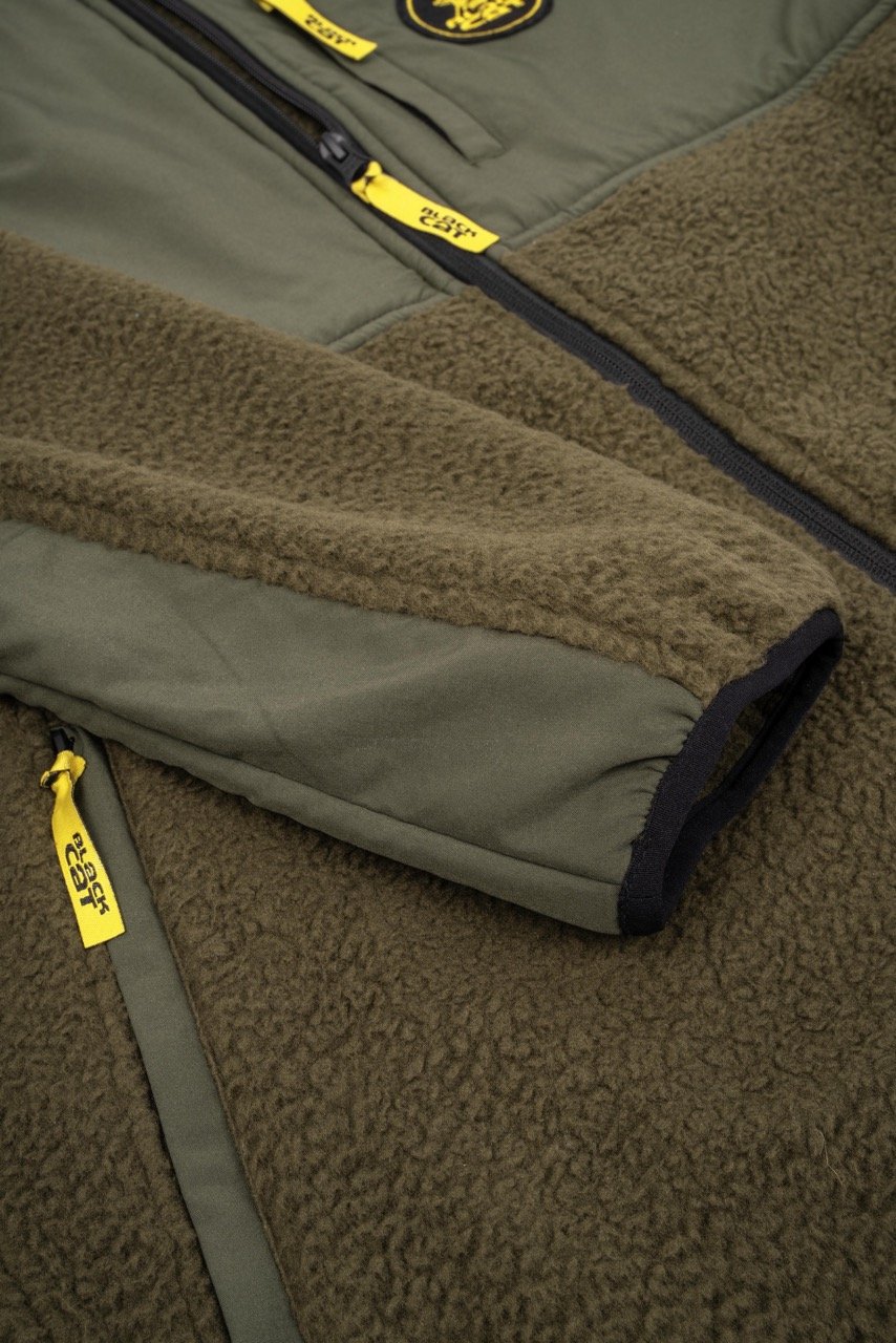 Black Cat Polar Fleece - Angel-Kapuzenpullover