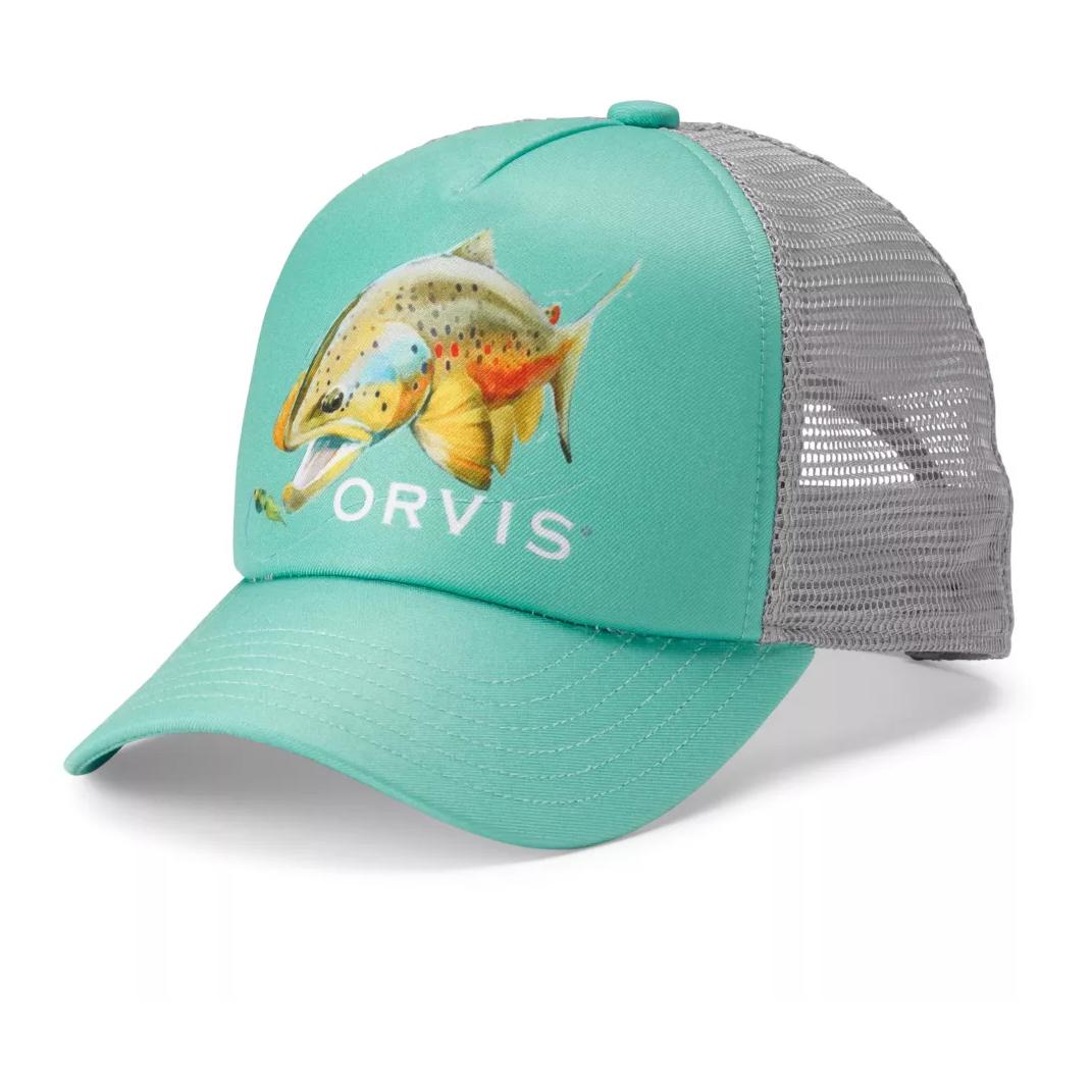 Image of Orvis Kids Streamer Trucker Hat - Cap - Bahama Green - bei fischen.ch