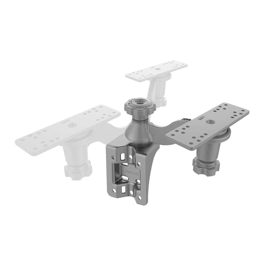 Schwenkarm mit Universalplatte und vertikaler Bassis - Echolot Halterung Schwenkarm mit Universalplatte und vertikaler Bassis - Echolot Halterung