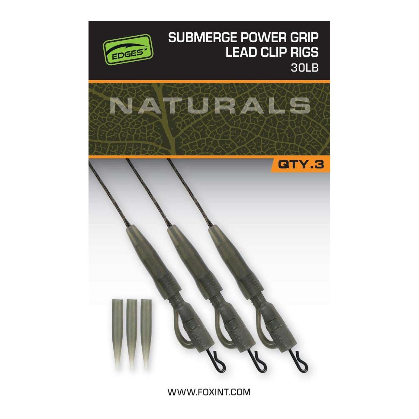 Edges Naturals Submerge Power Grip Lead Clip 30lb x 3