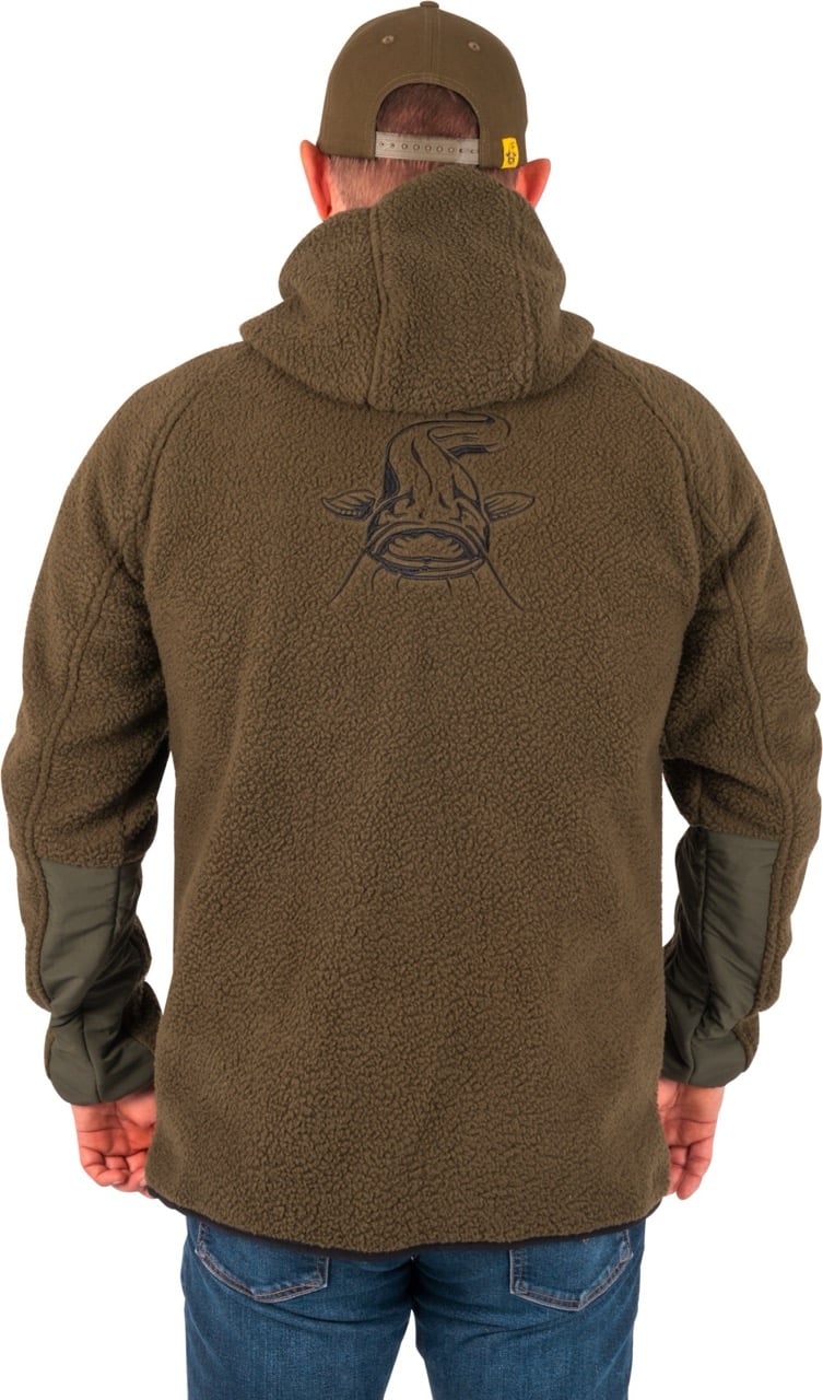 Black Cat Polar Fleece - Angel-Kapuzenpullover