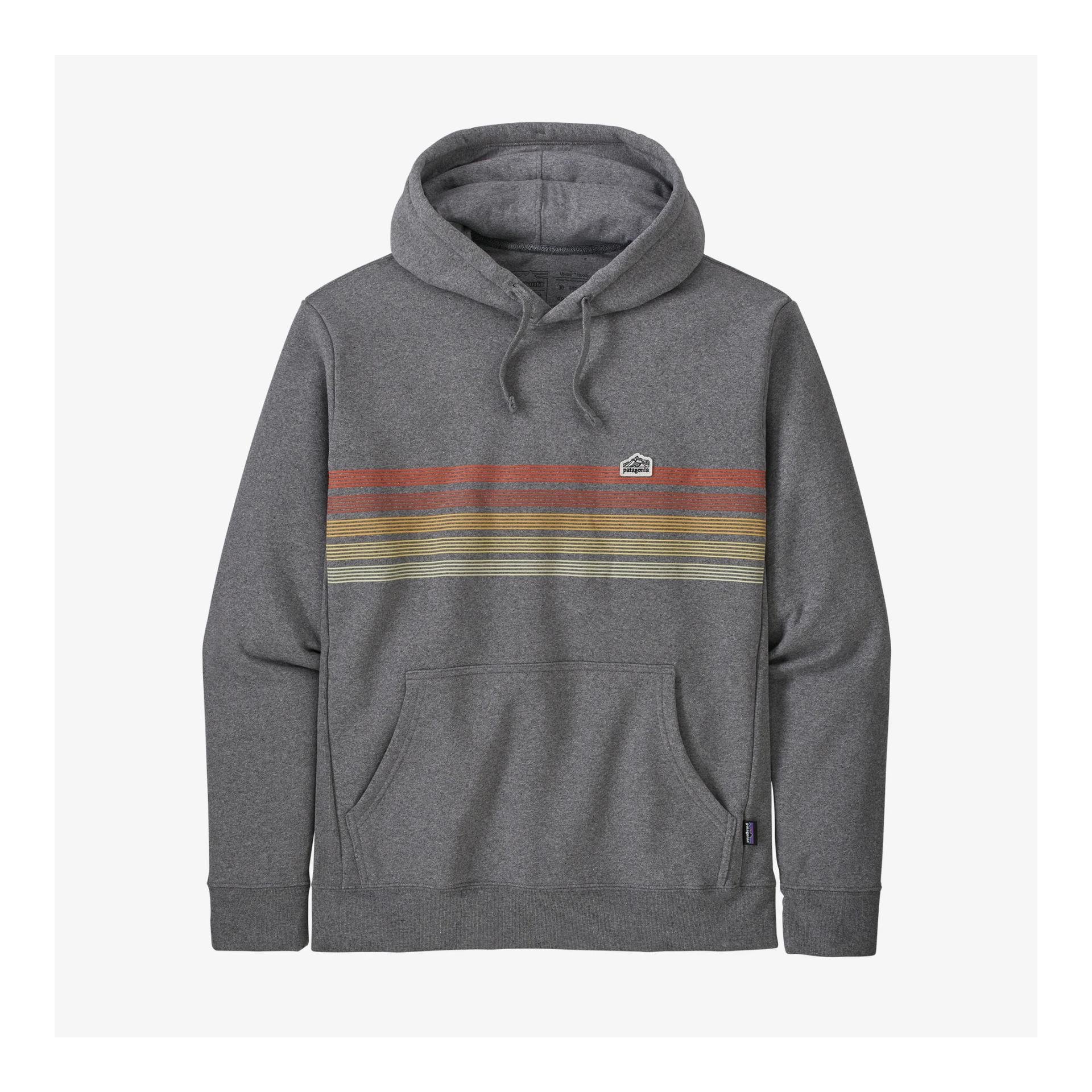 Image of Patagonia Men's Line Logo Ridge Stripe Uprisal - Hoody - Gravel Heather - bei fischen.ch