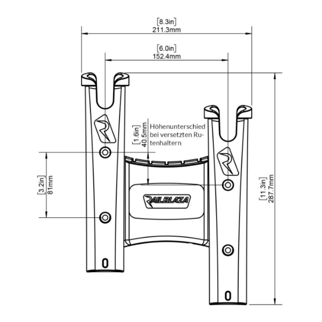 Railblaza RodStow Double - Black
