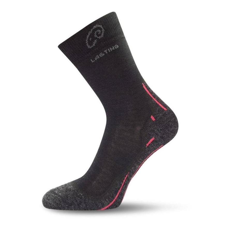 Trekkingsocken WHI Merinowolle Unisex - schwarz