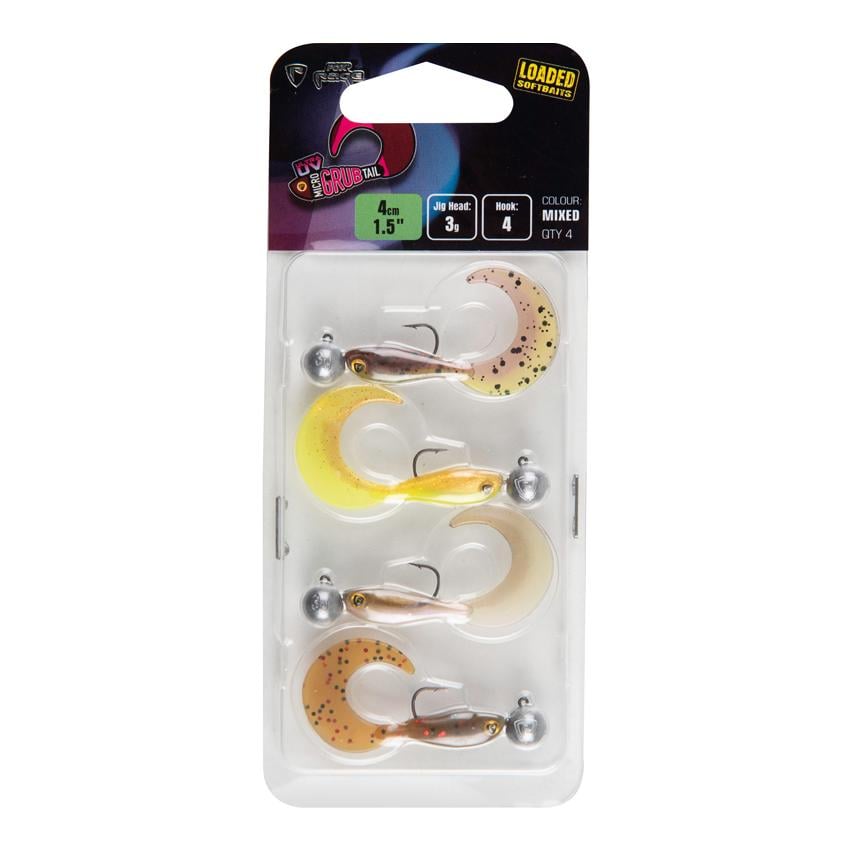 FOX Rage UltraUV Micro Grub Tail Mixed Loaded - Gummiköder montiert