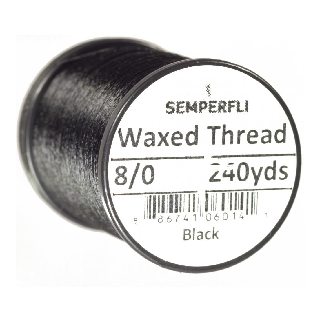 Image of Semperfli Waxed Thread - Black - Bindefaden bei fischen.ch