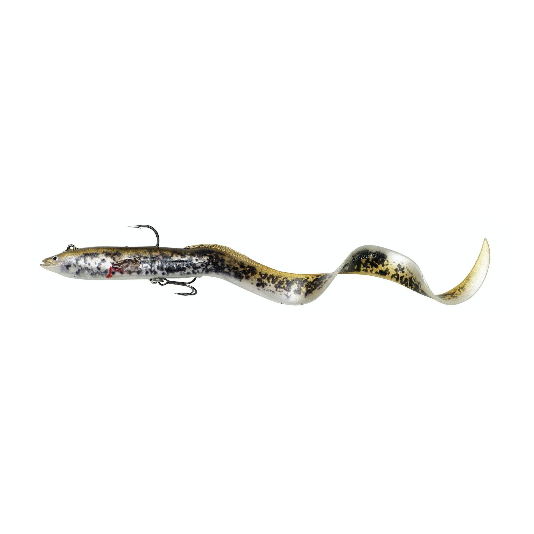 Image of Savage Gear 4D Real Eel Olive Pearl PHP - Gummiköder bei fischen.ch