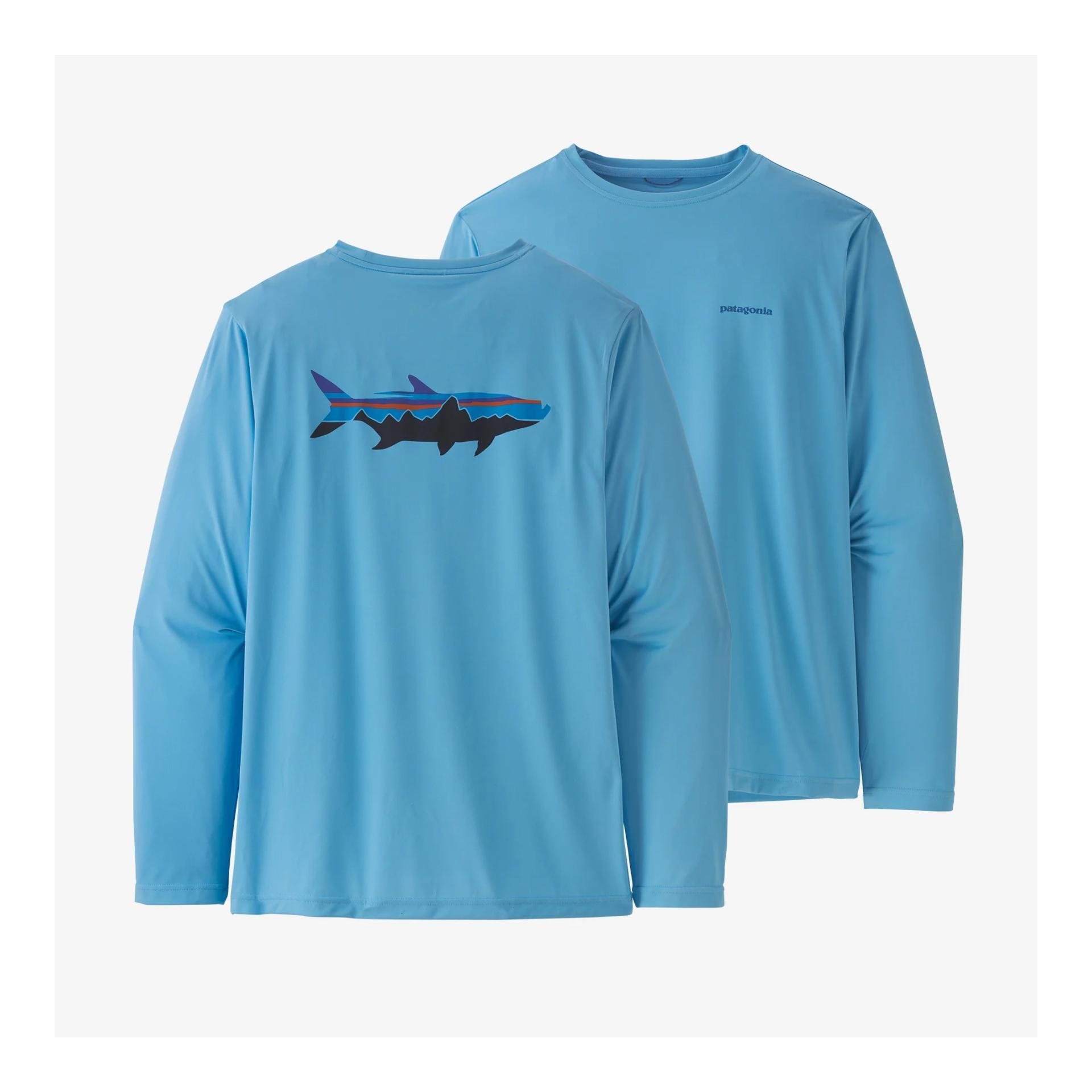 Image of Patagonia M's Long-Sleeved Capilene Cool Daily Fish Graphic - Funktionsbekleidung - Lago Blue - bei fischen.ch