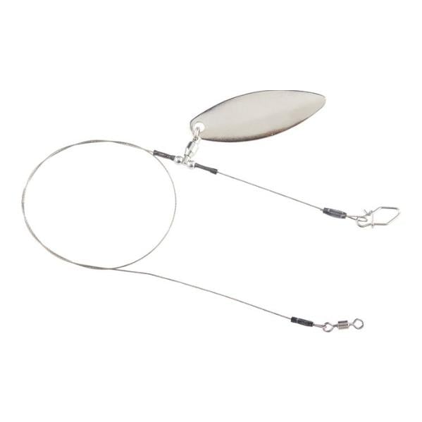 7x7 Stahlvorfach mit Spinnerblatt