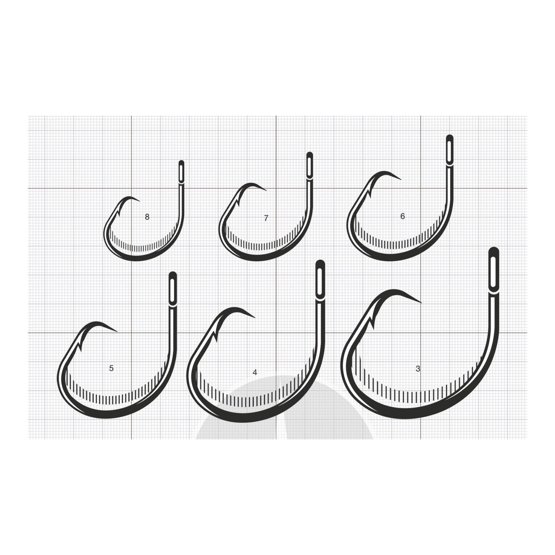 9788 Long Line Circle - Hameçon simple