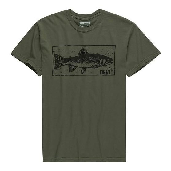 Image of Orvis Brook Trout Stamp Tee Green - T-Shirt bei fischen.ch