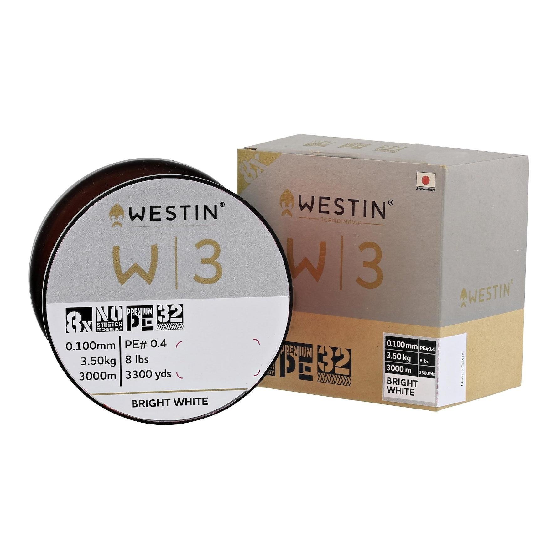 W3 8-Braid Bright white - Meterware 