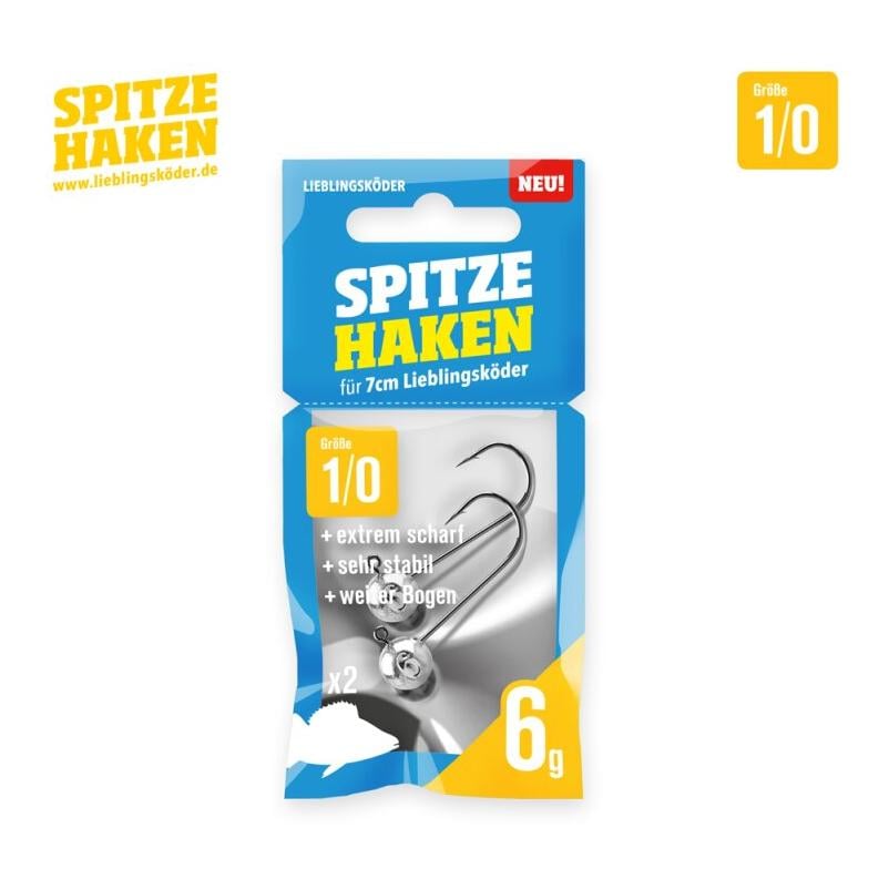 Spitze Haken Gr.1/0 2Stk. - Jigkopf