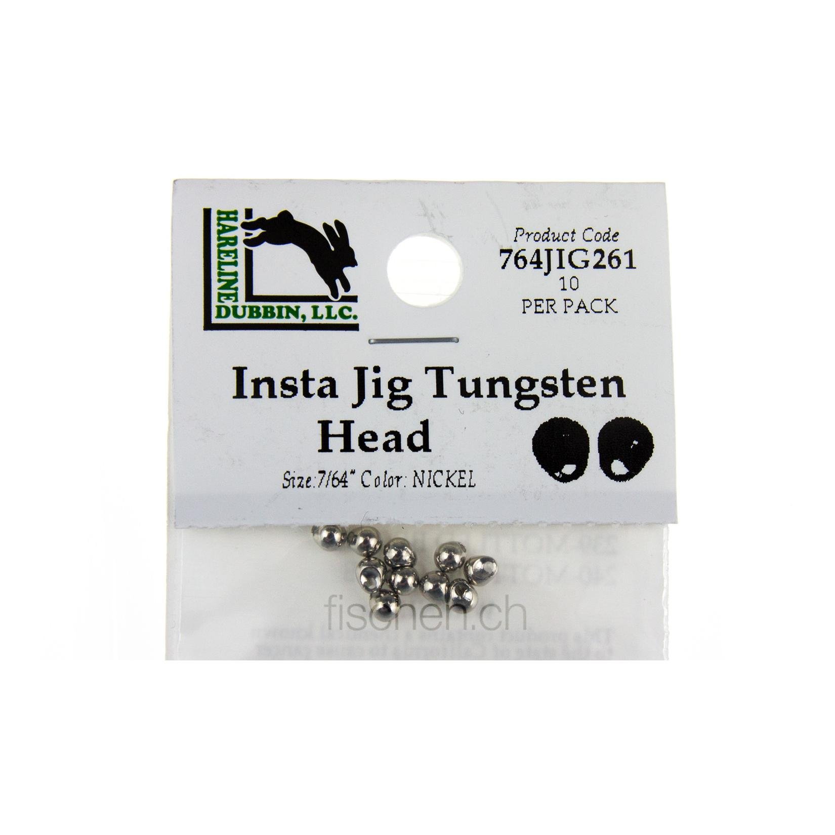 Image of Hareline Dubbin Insta Jig Tungsten Head - Nickel - Tungstenköpfe bei fischen.ch