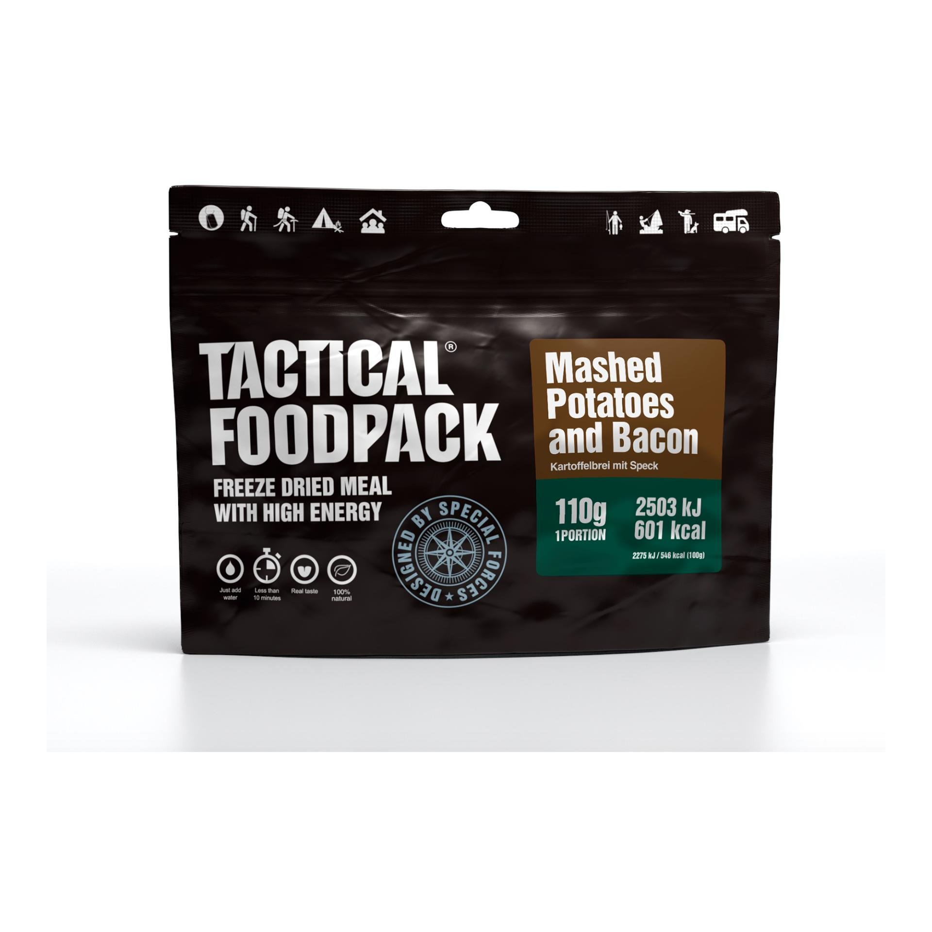 Image of Tactical Foodpack Mashed Potatoes and Bacon - Schwarz - bei fischen.ch