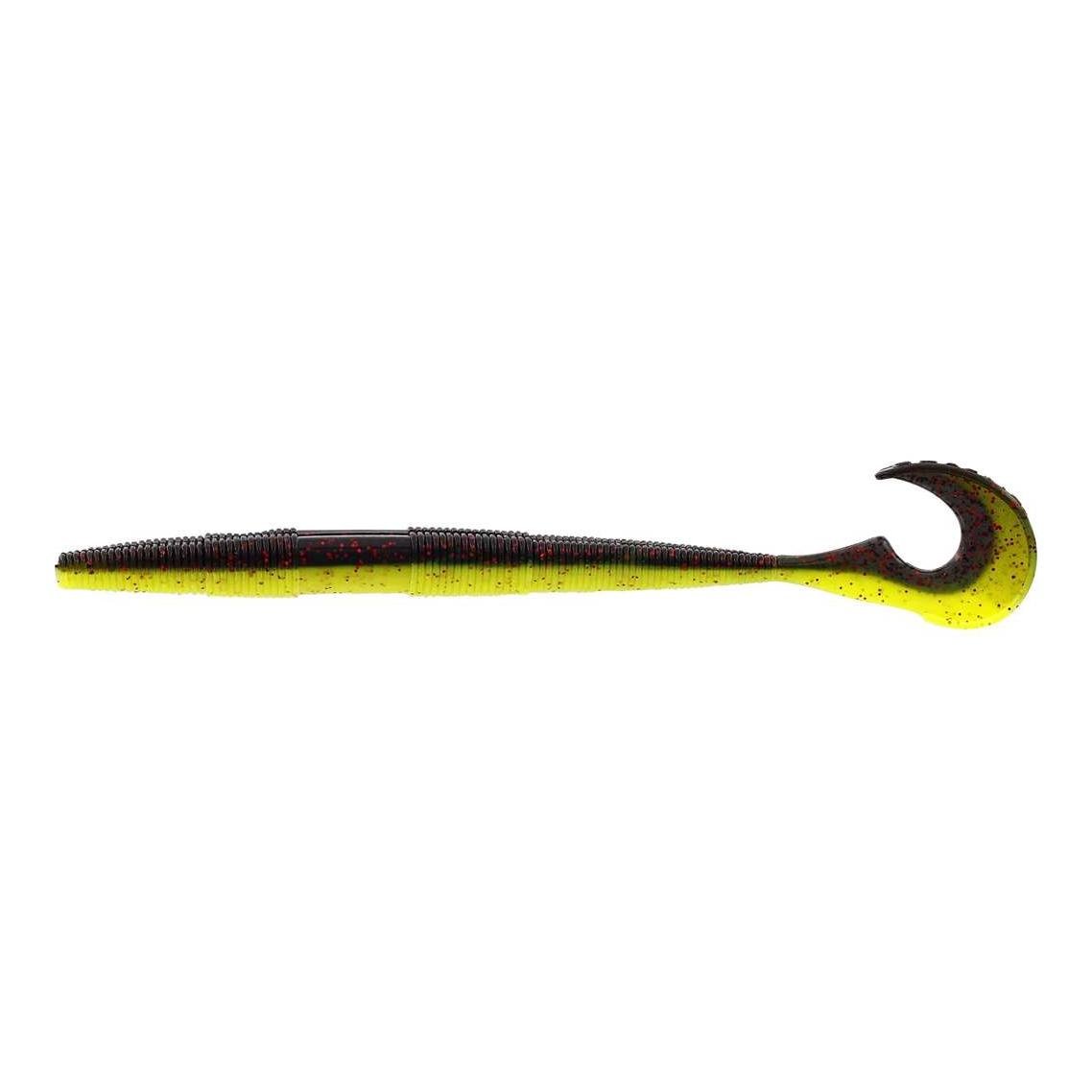 Westin Swimming Worm - Gummiköder - Black/Chartreuse -