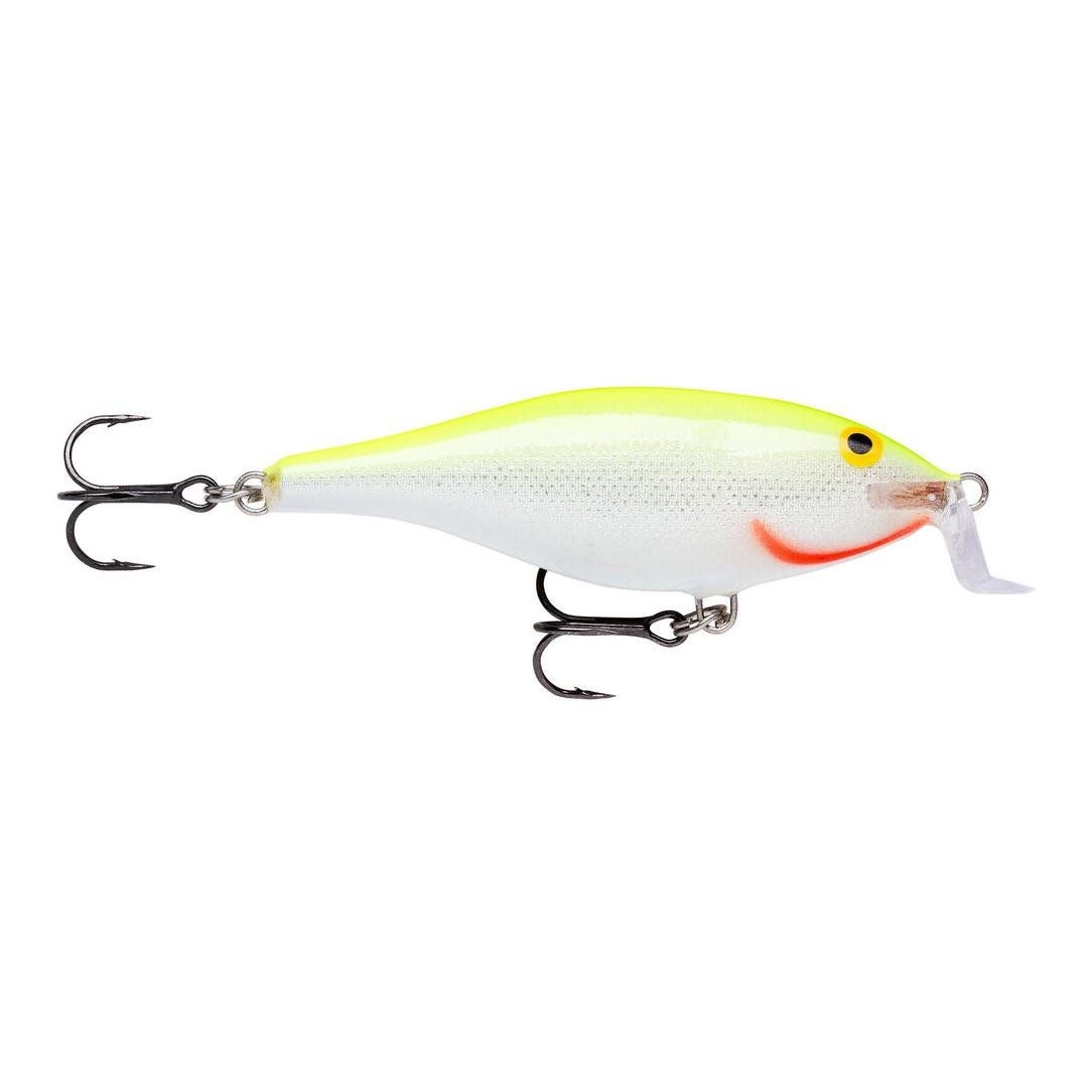 Shallow Shad Rap Silver Fluorescent Chartreuse - Wobbler