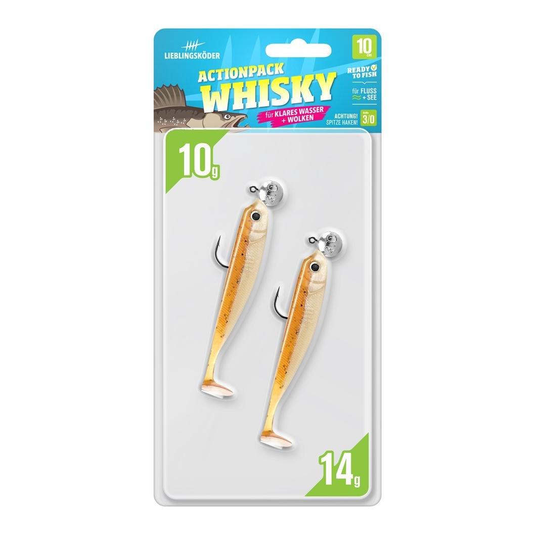 Actionpack Whisky - Gummiköder-Set montiert