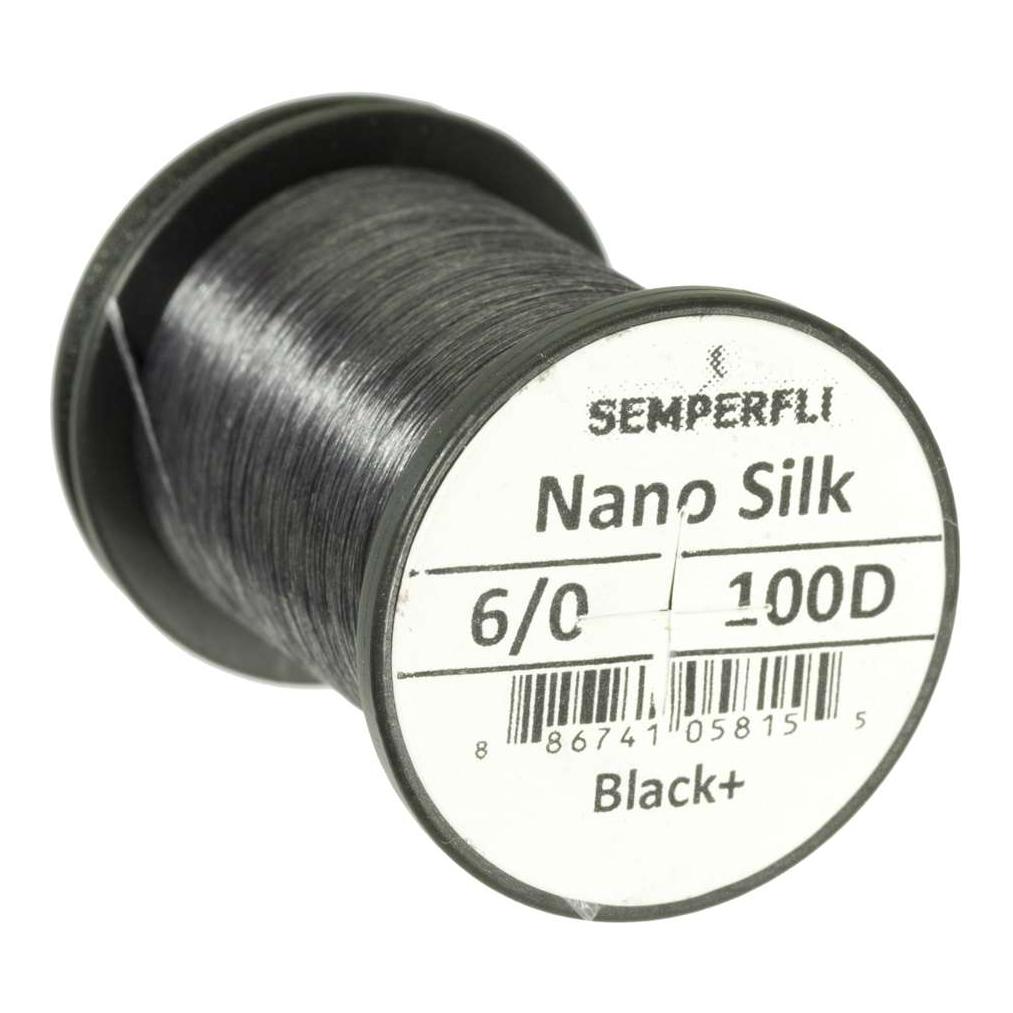Image of Semperfli Nano Silk Predator 100D - Black+ - Bindefaden bei fischen.ch