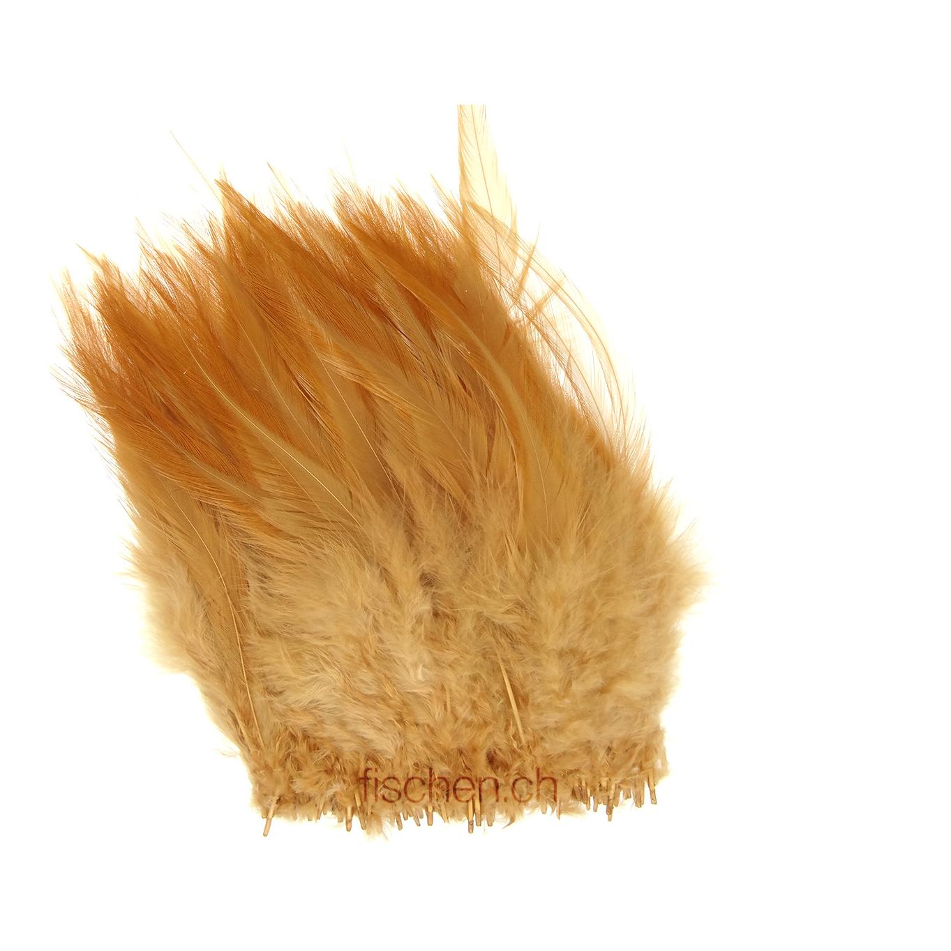 Image of Hareline Dubbin Strung Chinese Saddle Hackle - Tan bei fischen.ch
