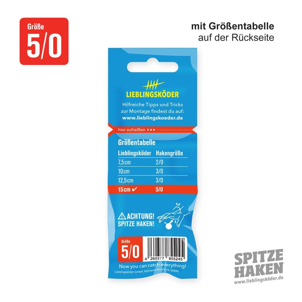 Spitze Haken Gr.5/0 2Stk. - Jigkopf