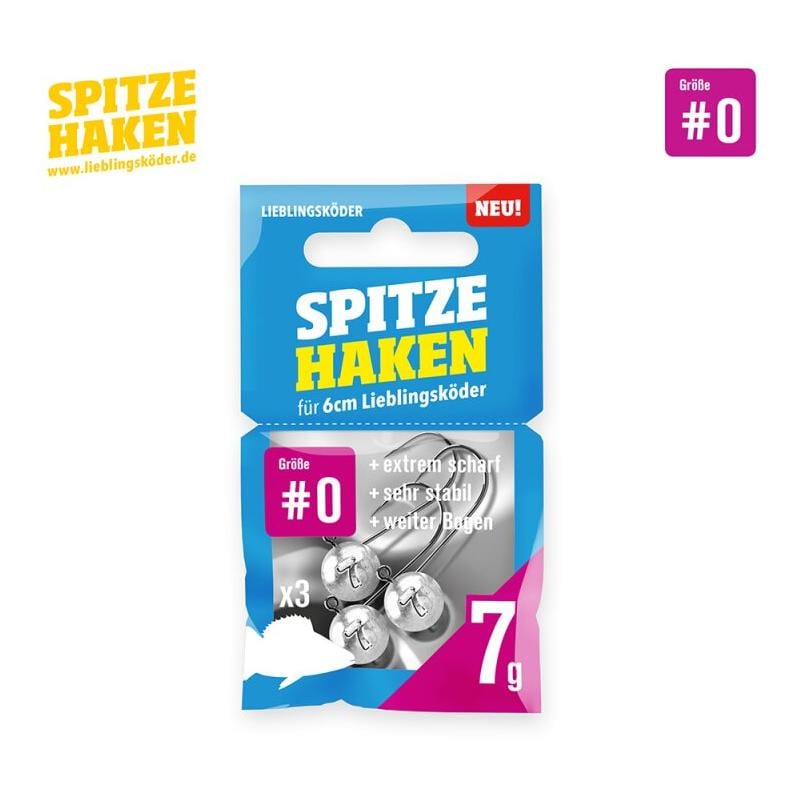 Spitze Haken Gr.0 3Stk. - Jigkopf