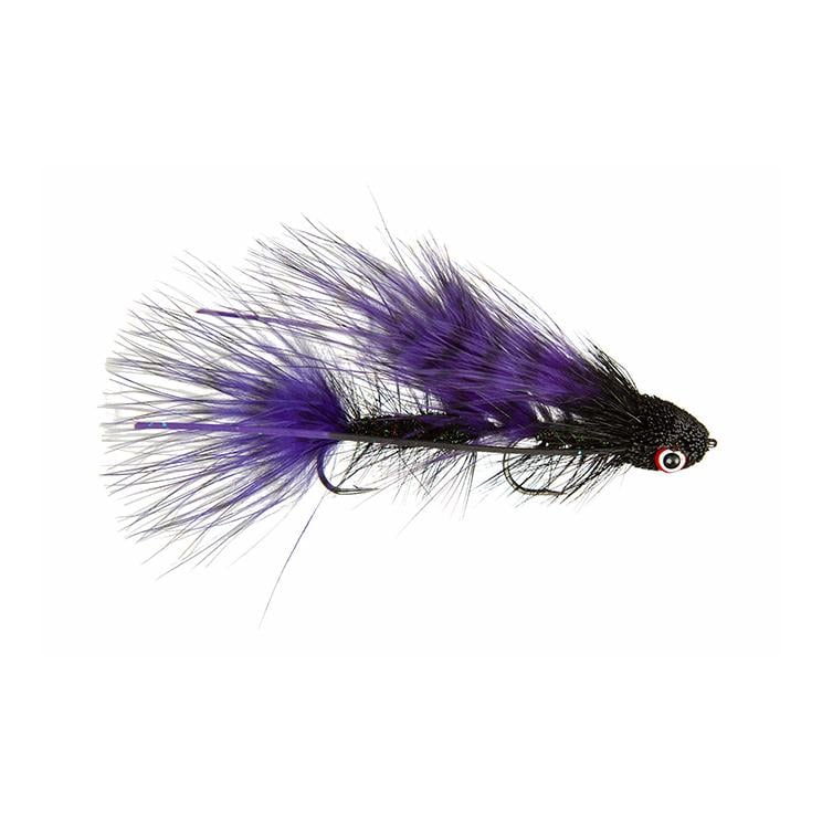 Image of Montana Fly Company Galloup's Barred Mini Dungeon Black/Purple - Streamer bei fischen.ch