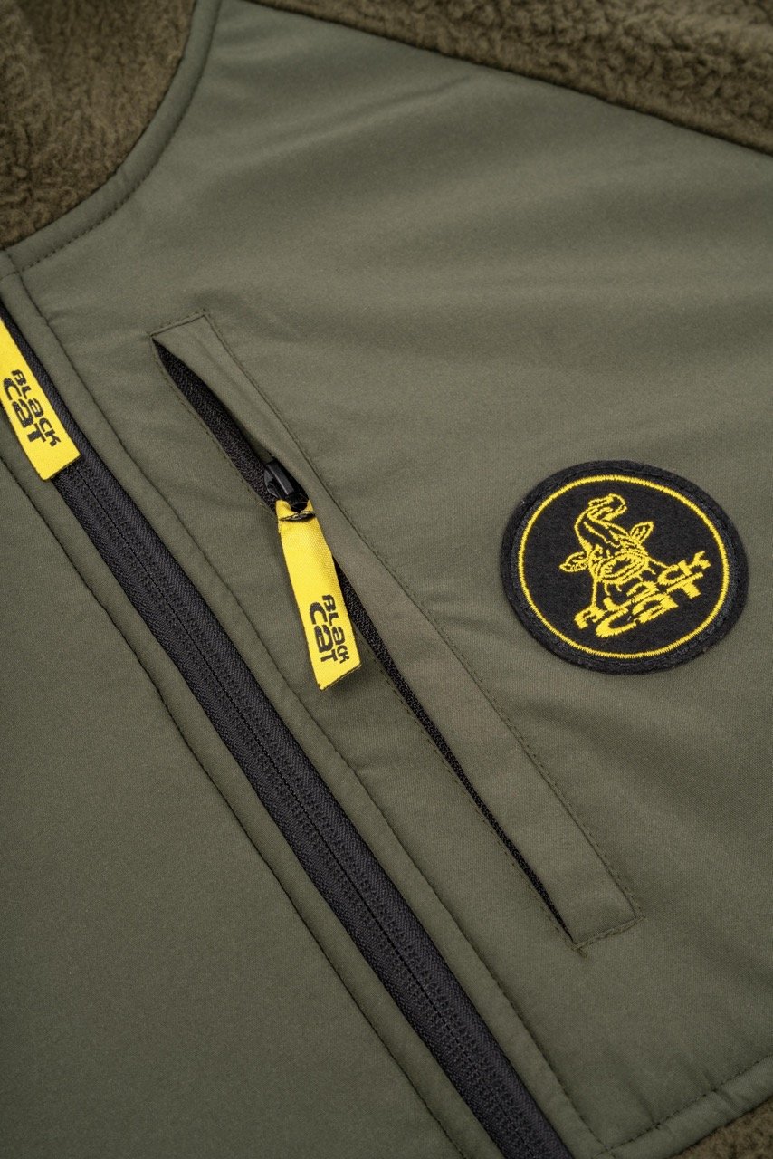 Black Cat Polar Fleece - Angel-Kapuzenpullover