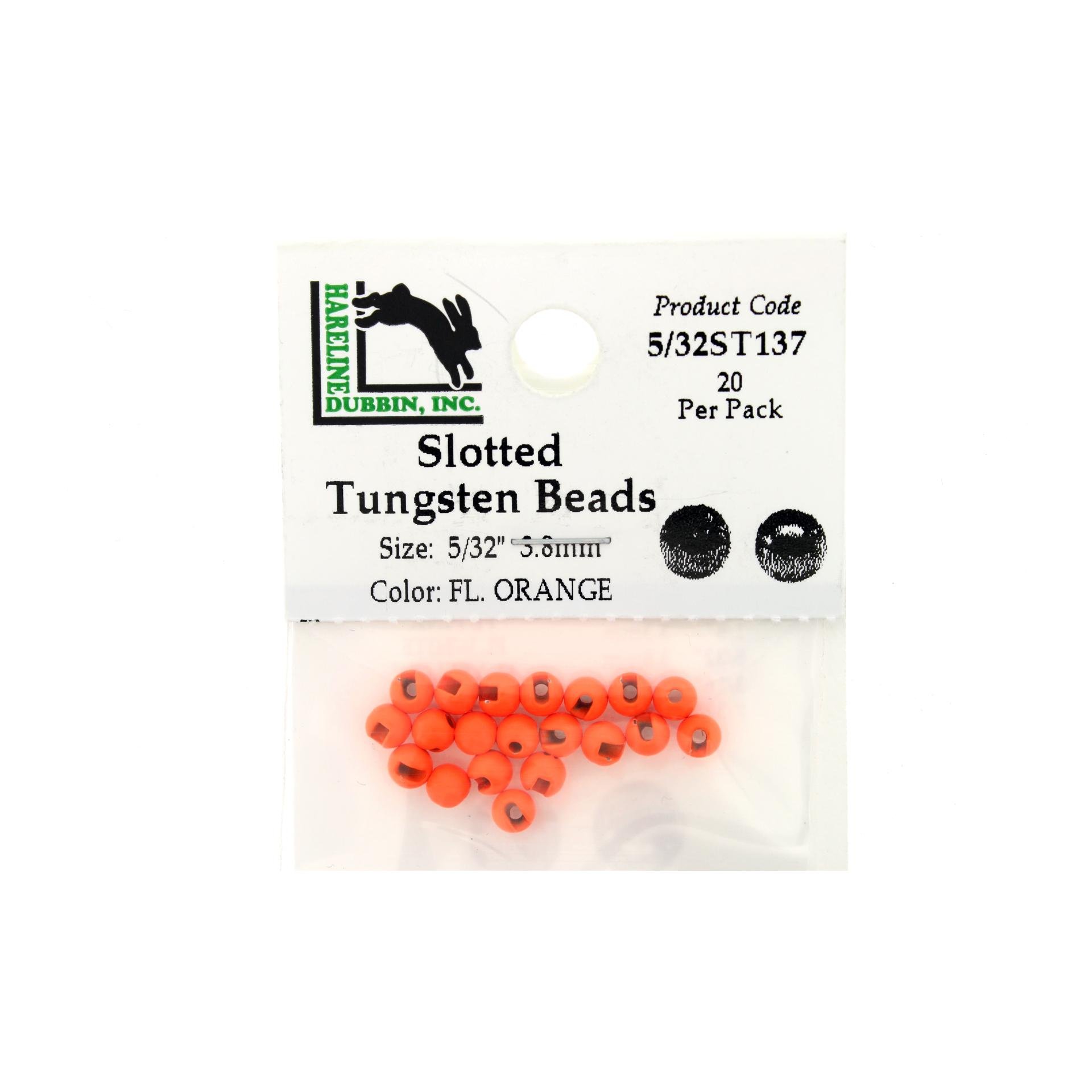 Image of Hareline Dubbin Slotted Tungsten Beads - Orange bei fischen.ch