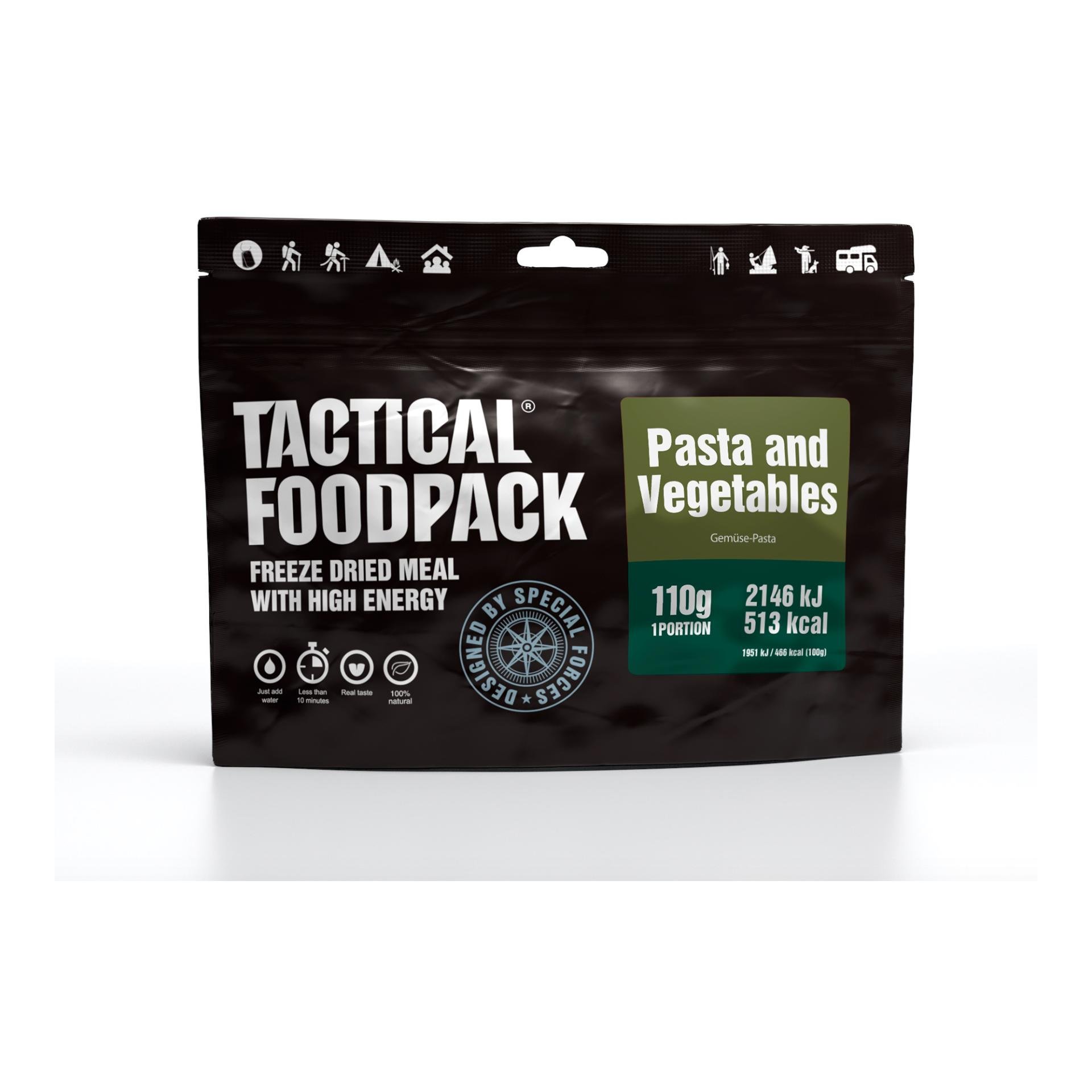 Image of Tactical Foodpack Pasta and Vegetables - Schwarz - bei fischen.ch