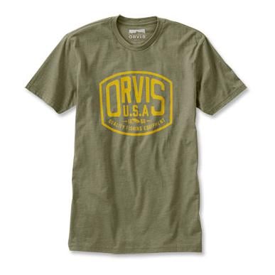 Image of Orvis Badge Logo Military Olive - T-Shirt bei fischen.ch