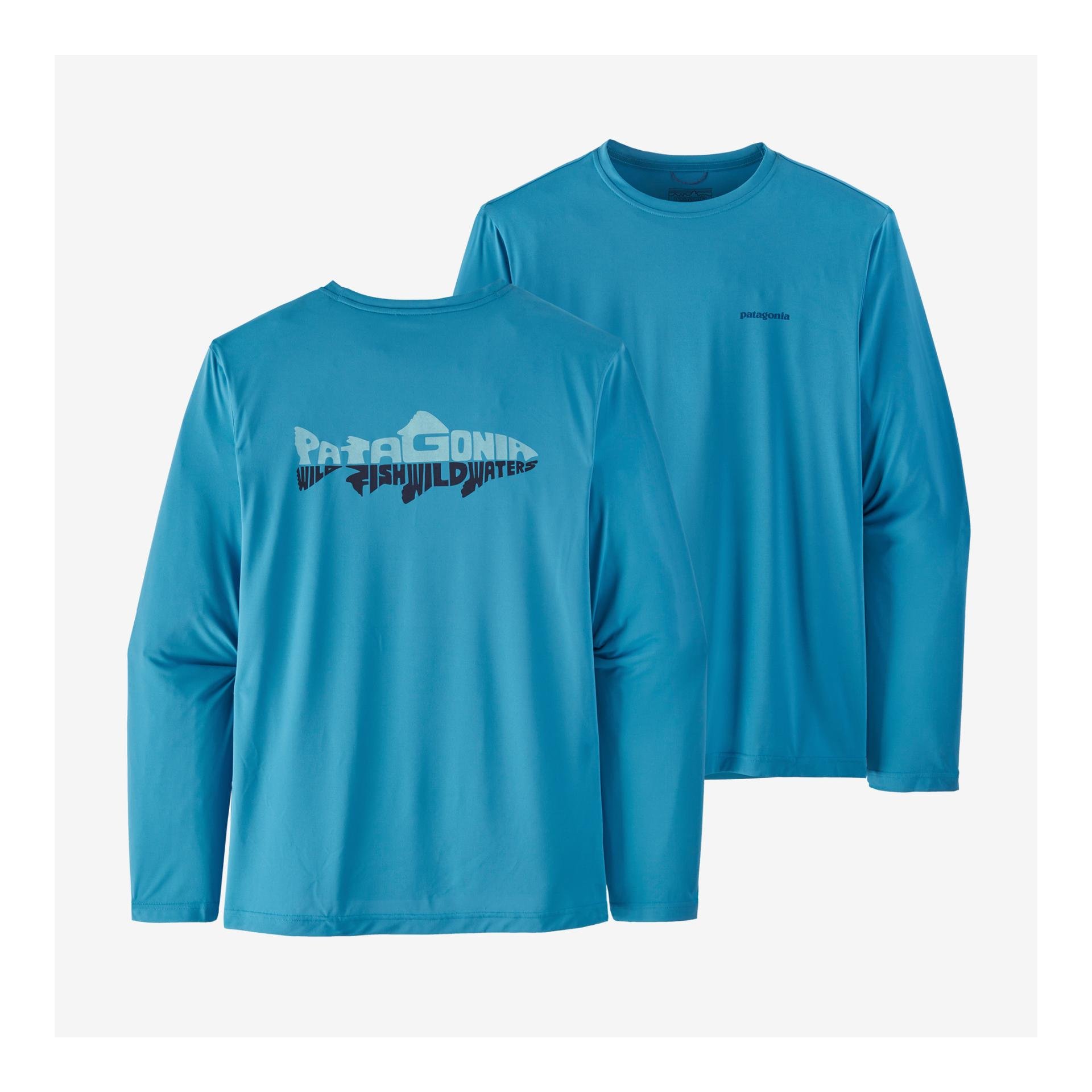 Image of Patagonia M's Long-Sleeved Capilene Cool Daily Fish Graphic - Funktionsbekleidung - Anapaca Blue - bei fischen.ch