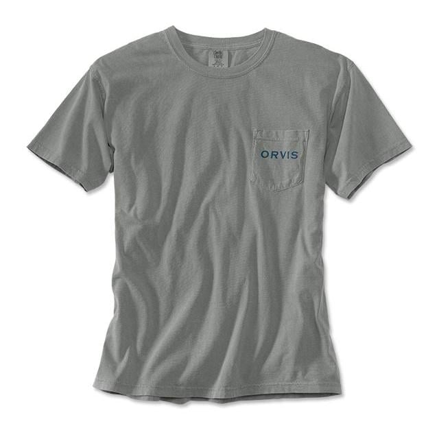 Red Fish Stamp Short-Sleeved Pocket - T-Shirt