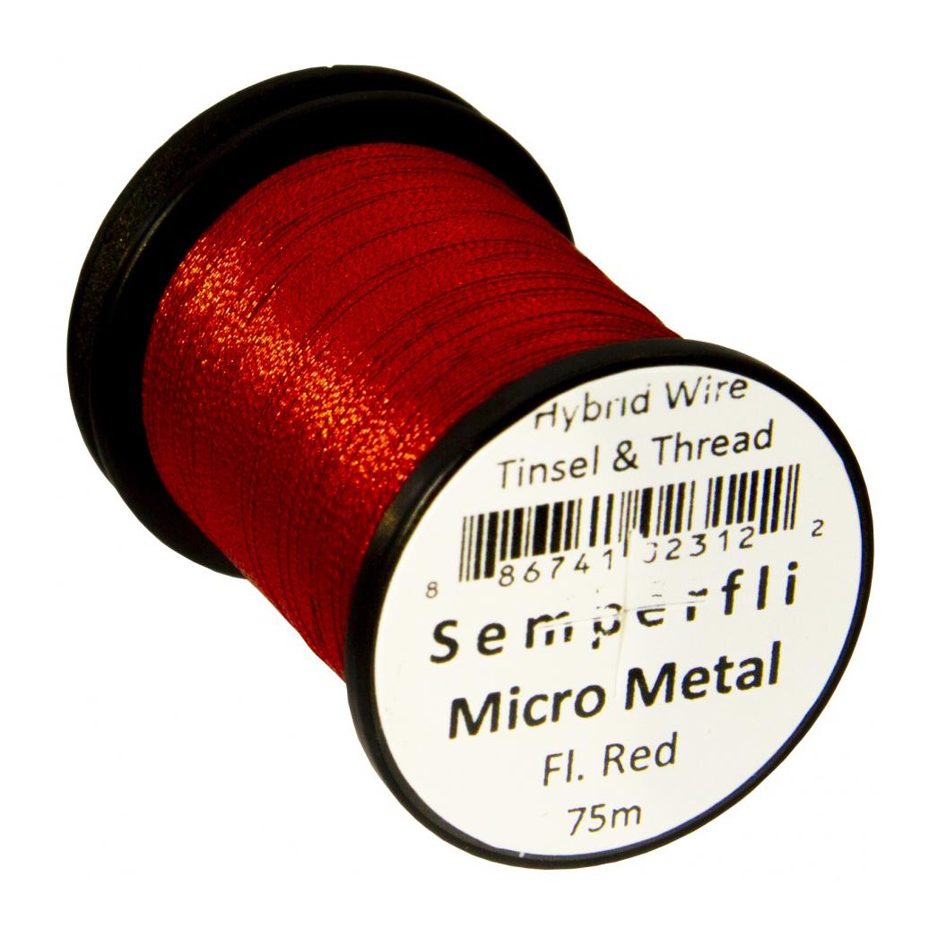 Image of Semperfli Micro Metal - Fl. Red - Hybrid Wire - Fluo Red - bei fischen.ch