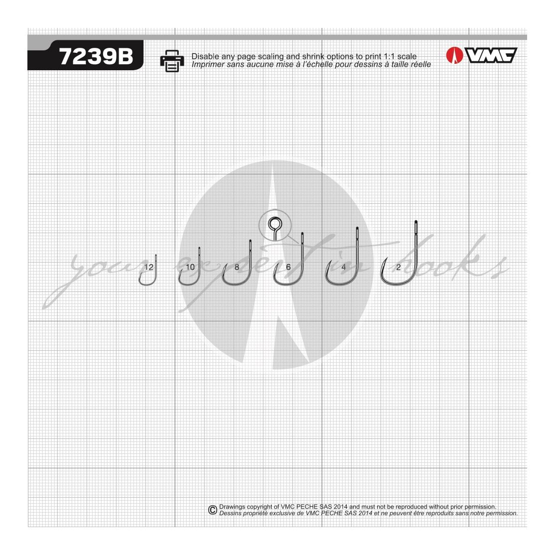 7239B BN ohne Widerhaken - Spinnerhaken