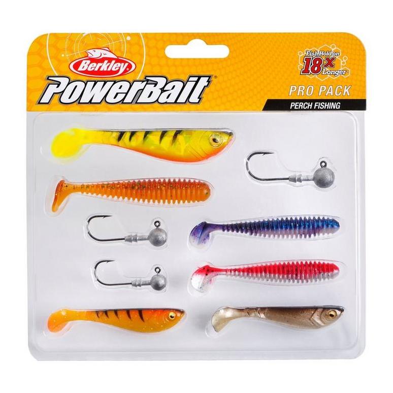 Berkley Pro Pack Perch - Ensemble complet de poissons en caoutchouc (9 pièces)