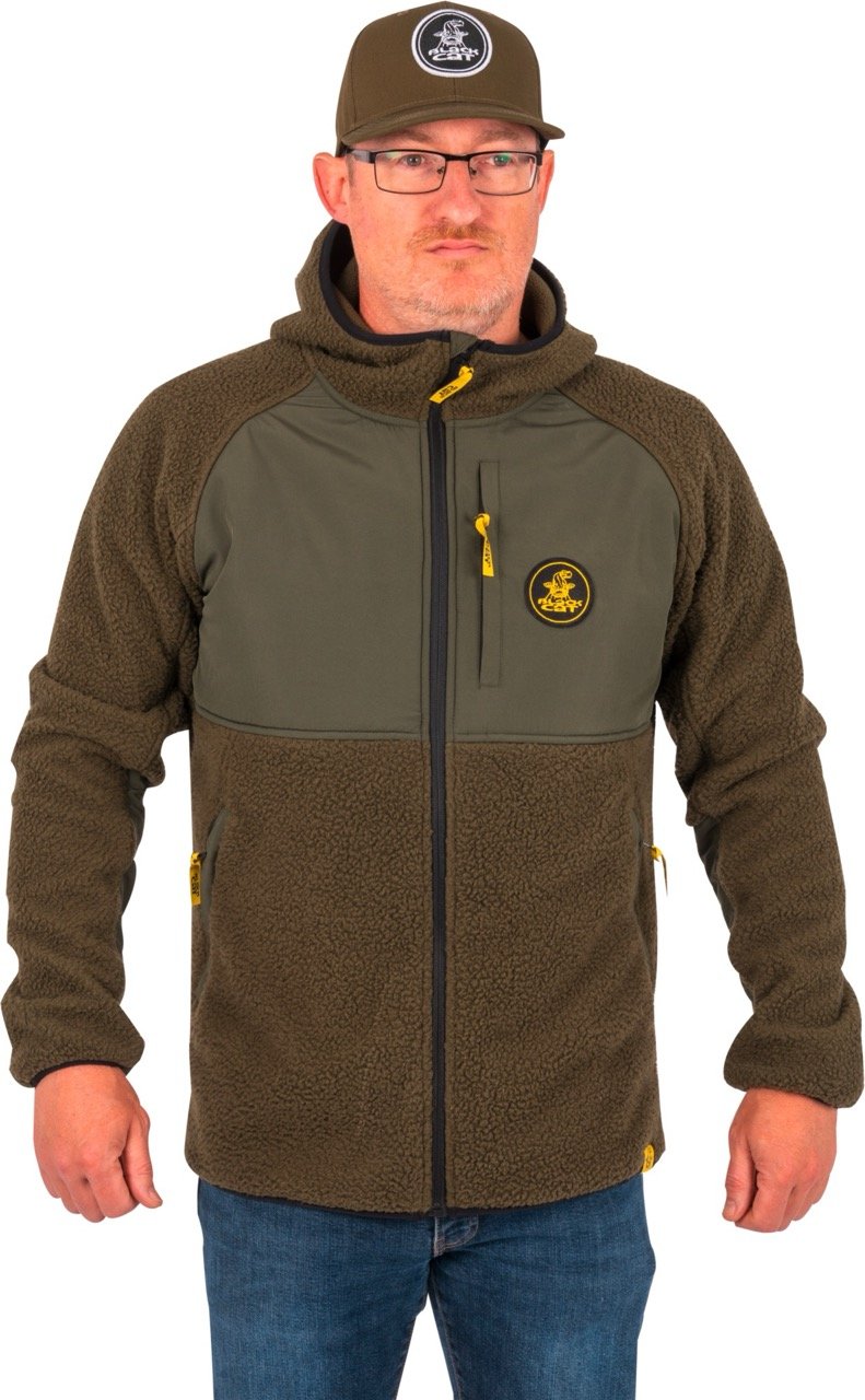 Black Cat Polar Fleece - Angel-Kapuzenpullover