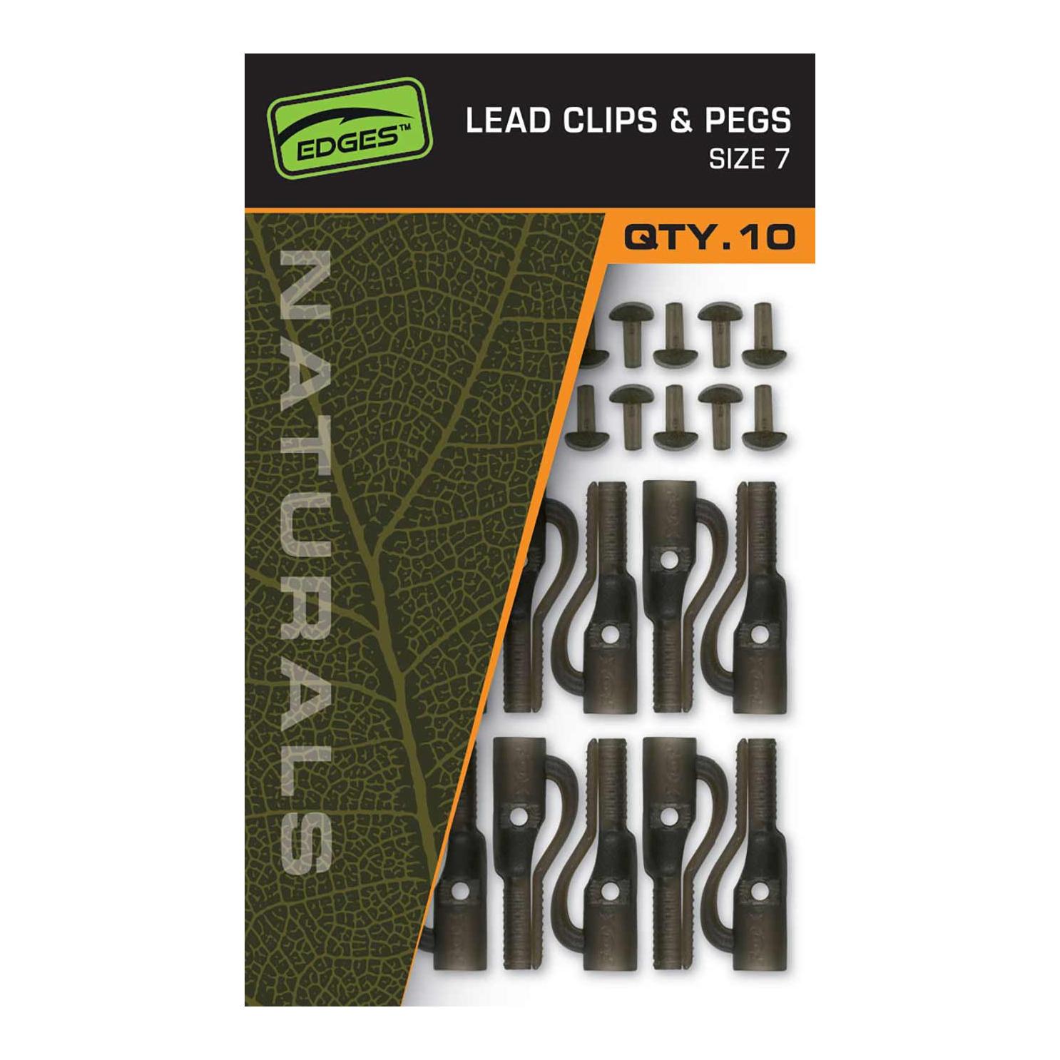 Edges Naturals Size 7 lead clip + pegs x 10