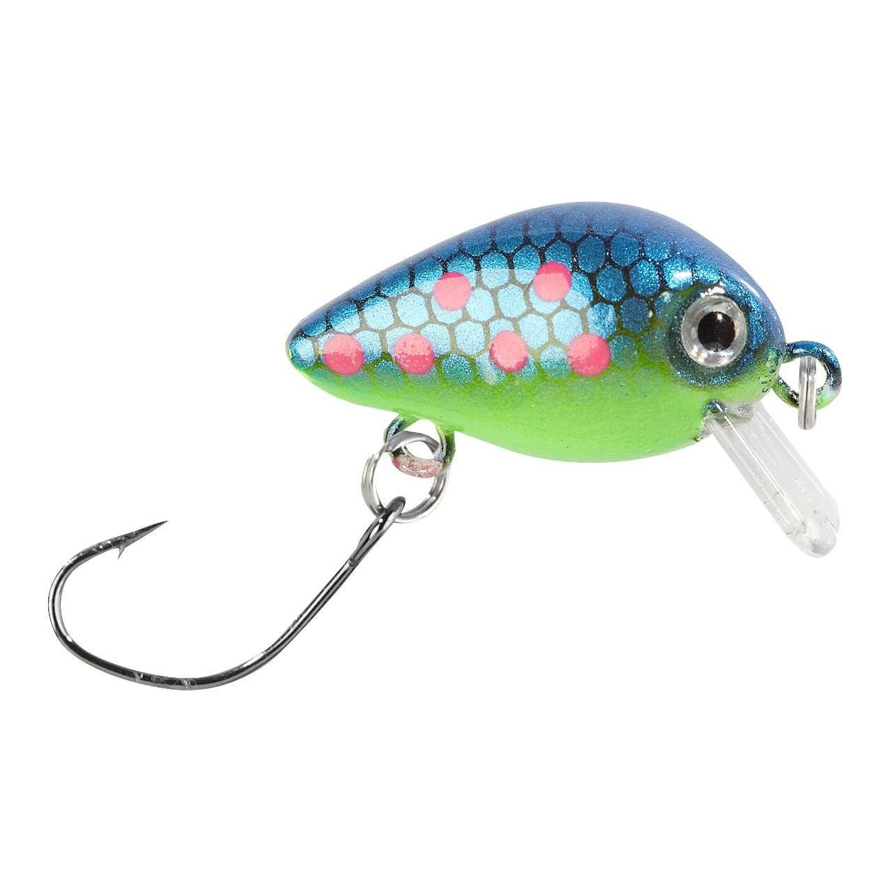 Trout Attack Crank blau mit pinken Punkten - Wobbler