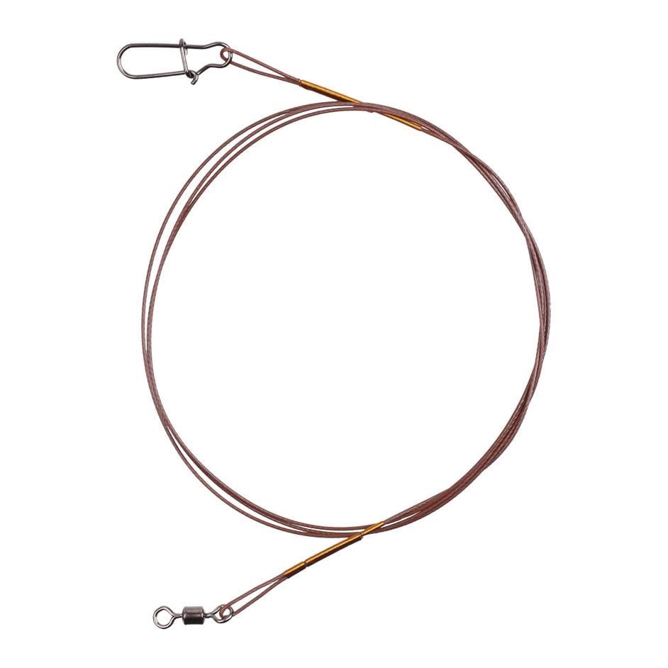 Steel Leader with Swivel/Snap 7x7 45cm 3Stk.- Stahlvorfach