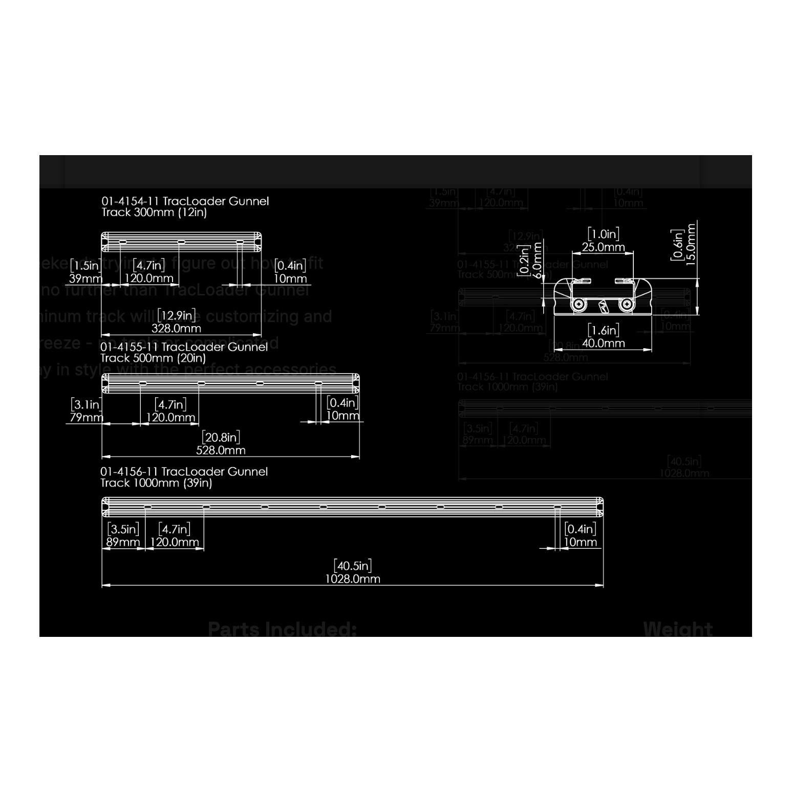 TracLoader Gunnel track	