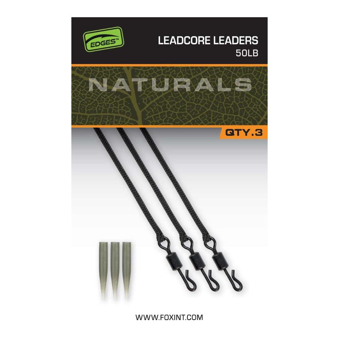 FOX Rage Edges Naturals Leadcore Leaders 50lb x 3
