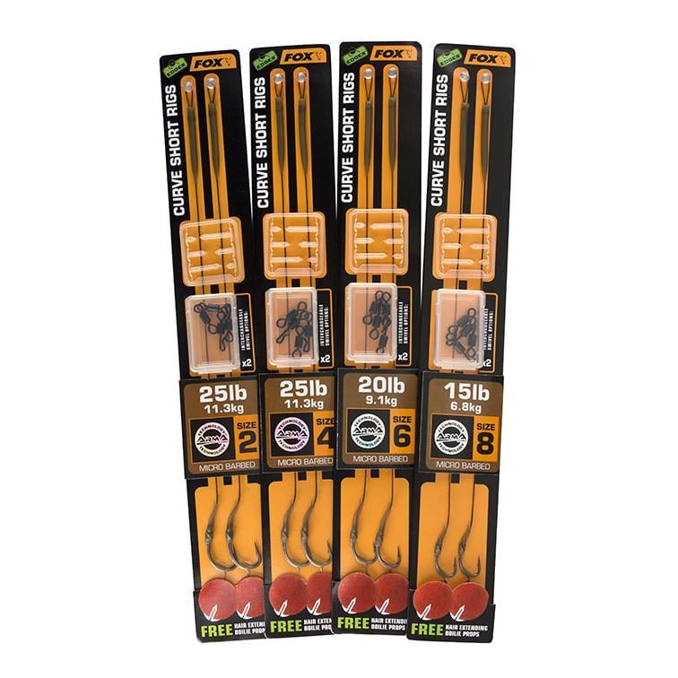 Image of FOX Rage Edges Curve Short Rigs Gravelly Brown - Karpfen Rig bei fischen.ch