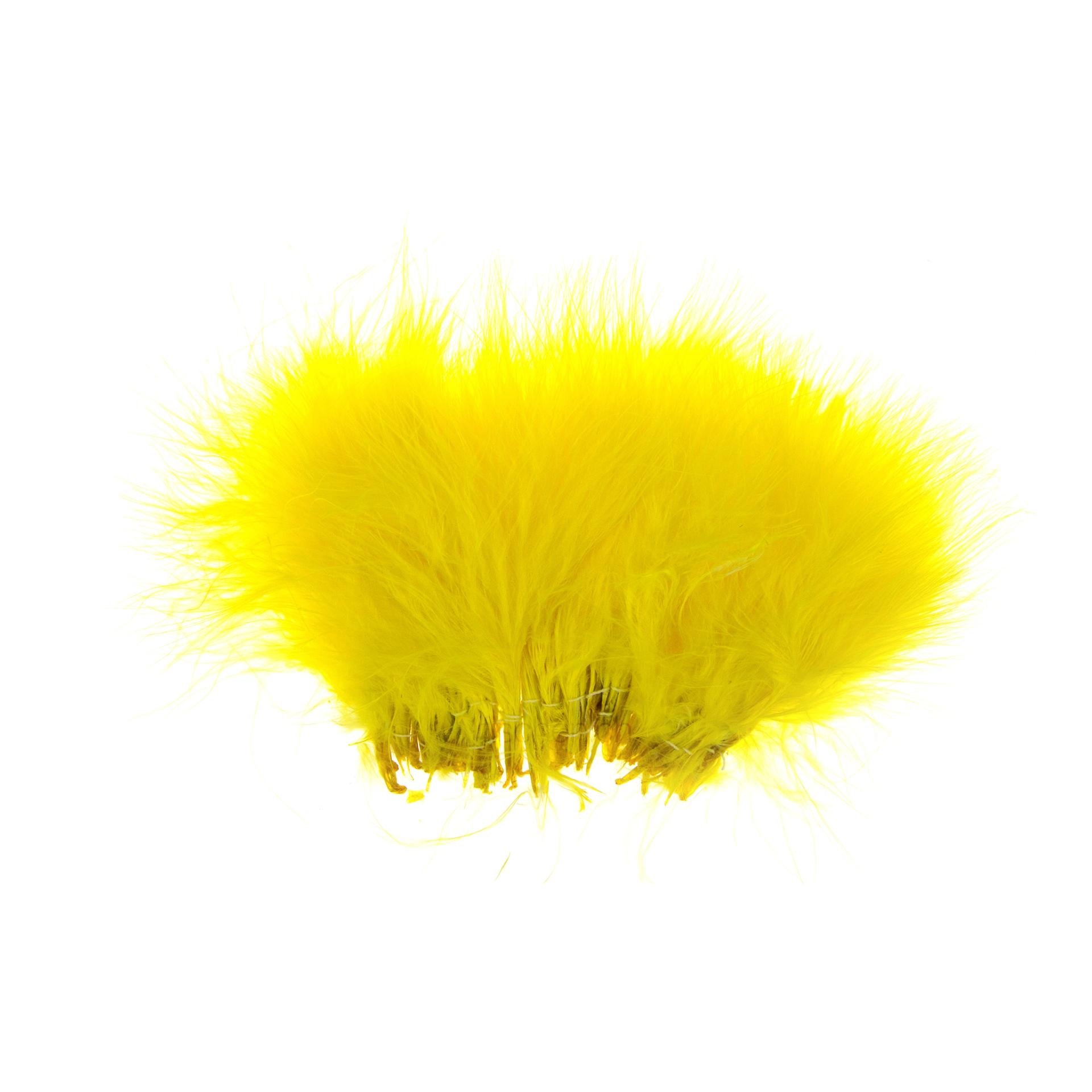 Image of Hareline Dubbin Marabou Blood Quills - Yellow bei fischen.ch