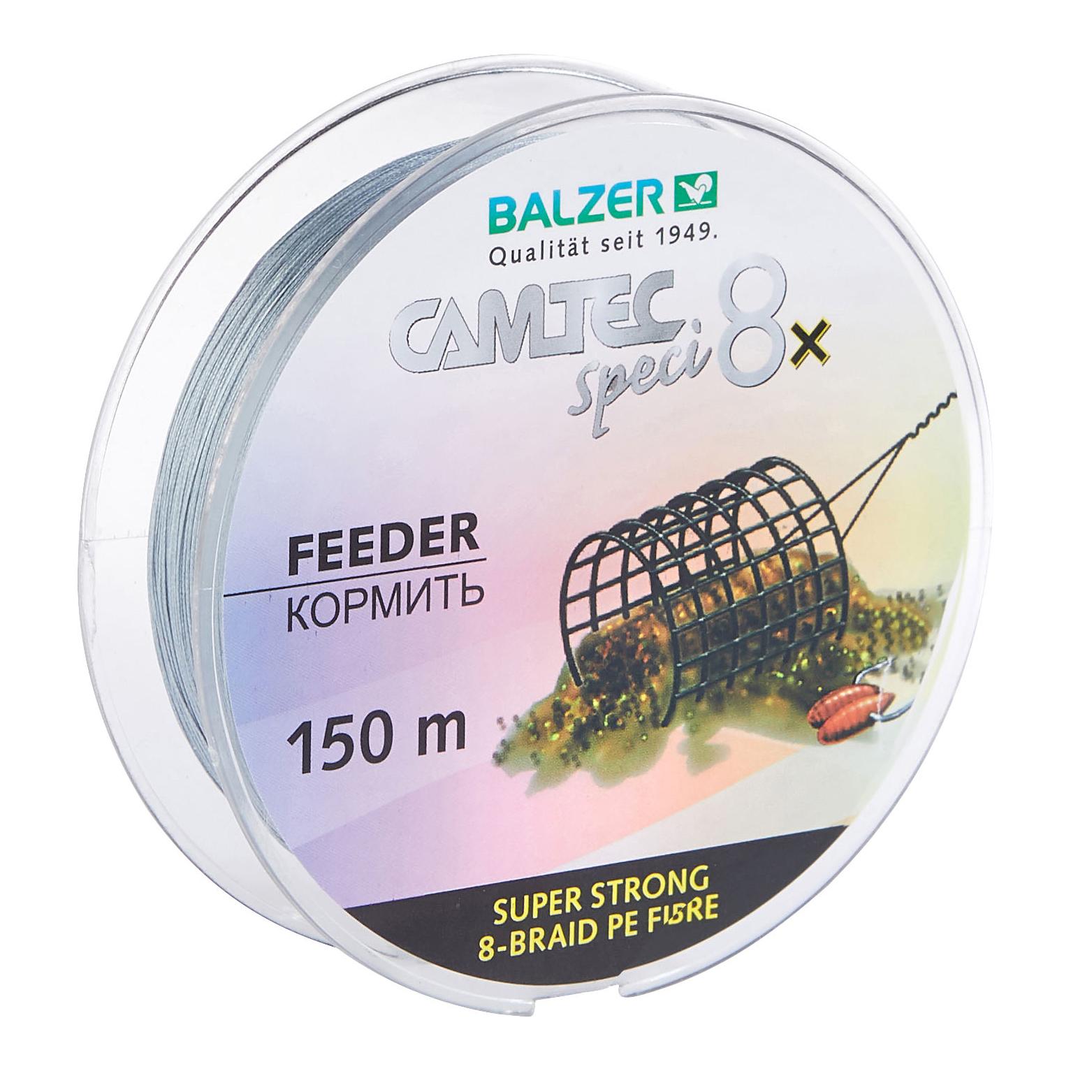 Balzer Camtec Spezi 8x Feeder - geflochtene Schnur - Dunkelgrau -