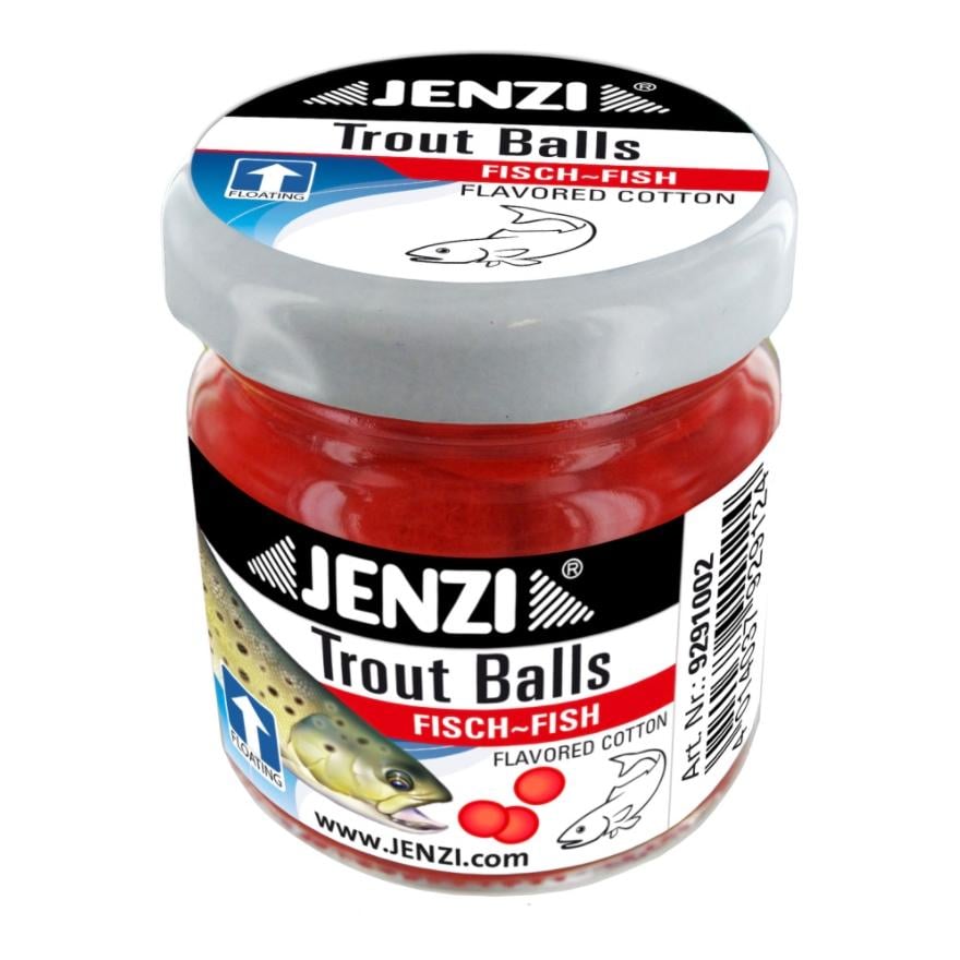 Image of Jenzi Trout Balls - Fluo-Rot Fisch - bei fischen.ch